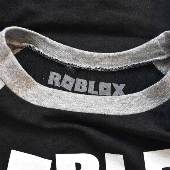 Roblox Youth Boys Multi-Character Black Shirt With Gray Long Sleeves New - Picture 4 of 5